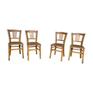 4 chaises en bois bistrot brasserie