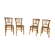 4 chaises en bois bistrot brasserie vintage rétro bohème lutherma