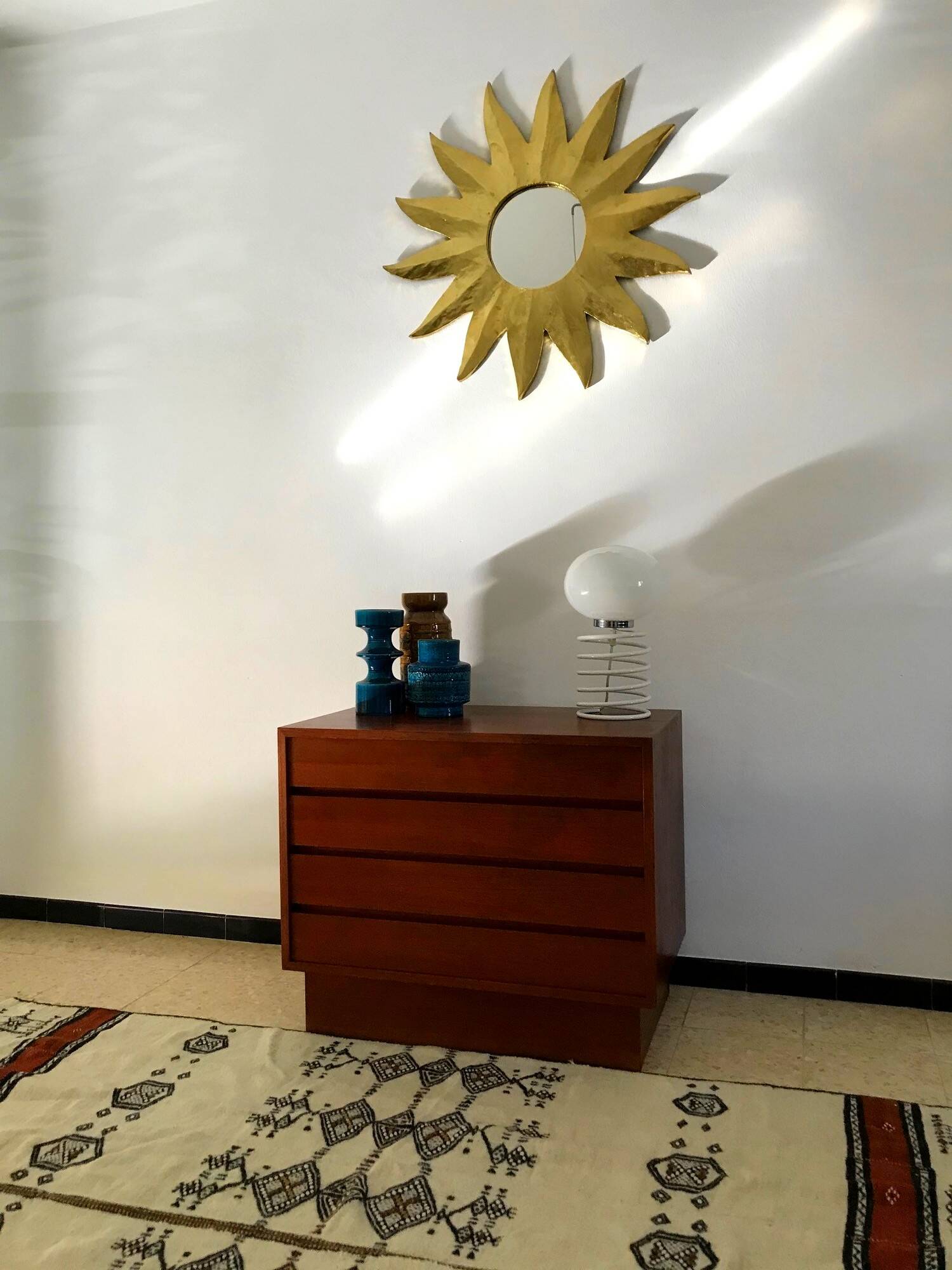 Vintage teak chest of drawers Scandinavian style 70s
