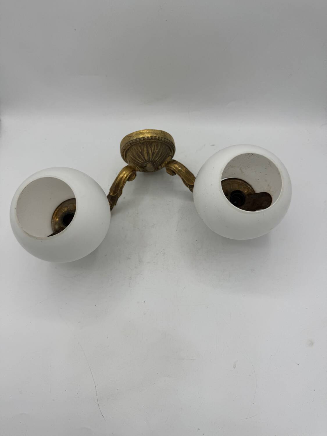 Double gold wall light