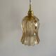 Pair of portable lamps with vintage amber glass globes