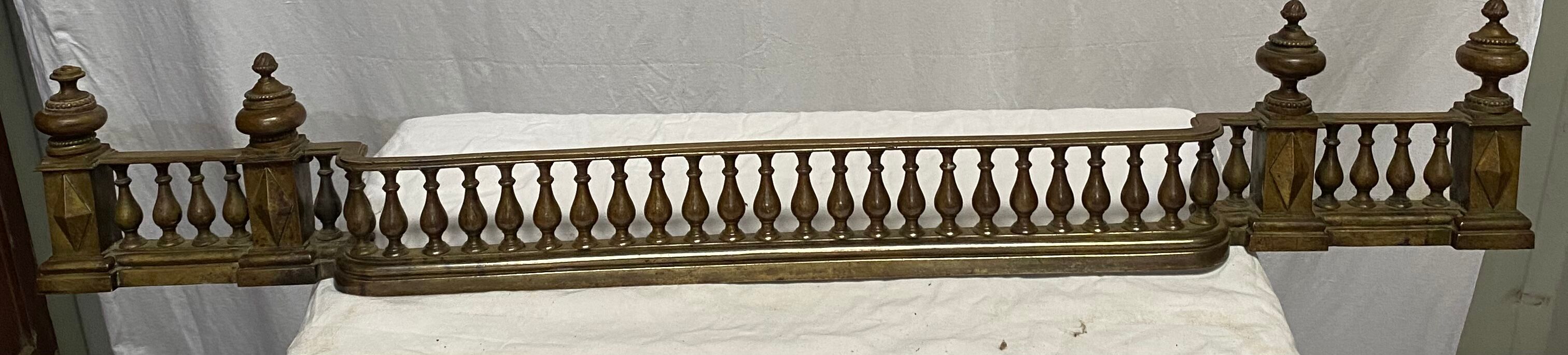 Fireplace bar, bronze fireplace bar Louis XVI style, Napoleon III era