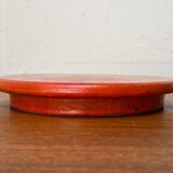 Mid-century modern Danish studio pottery, orange wall coat rack by Signe Boesen Northroup, 1960s.