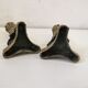 Pair of 19th bronze candle holders