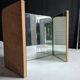 Mid-century tabletop triptych dressing mirror