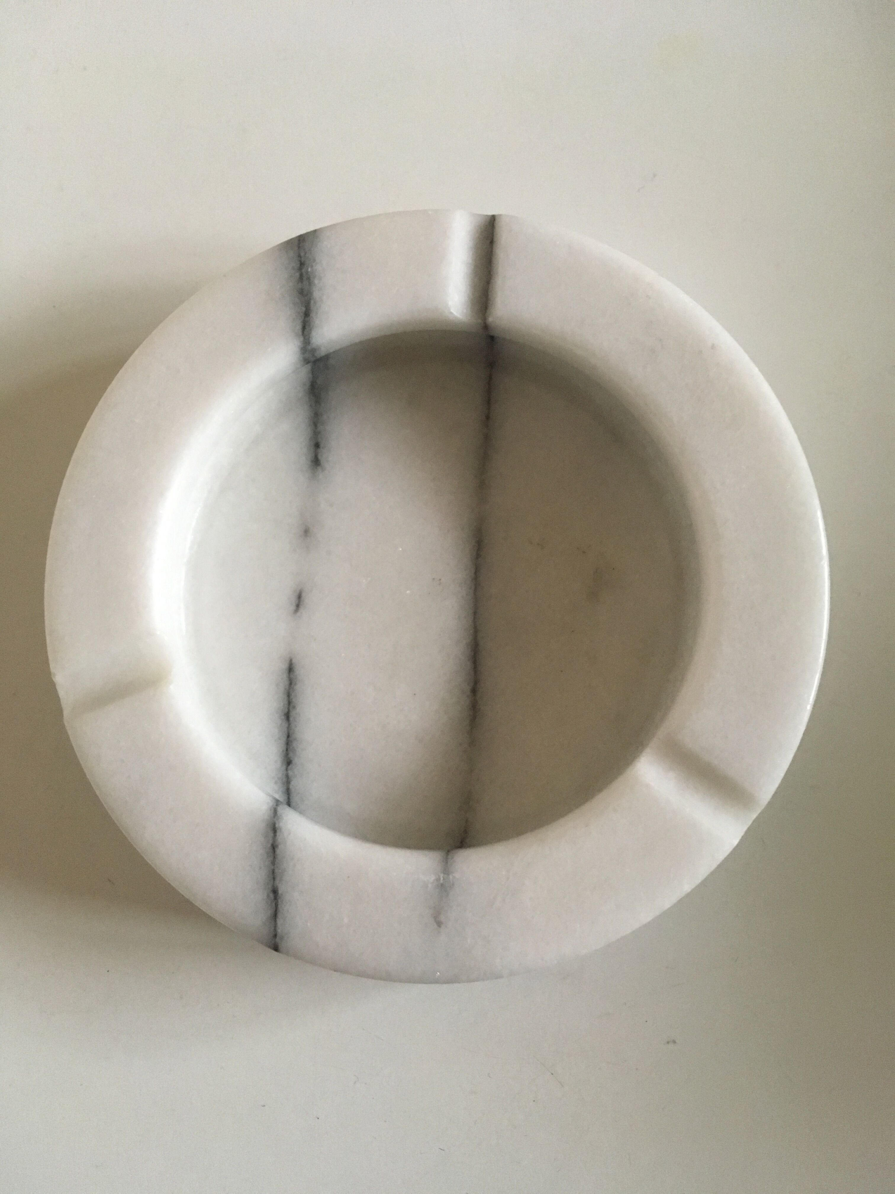 White marble ashtray