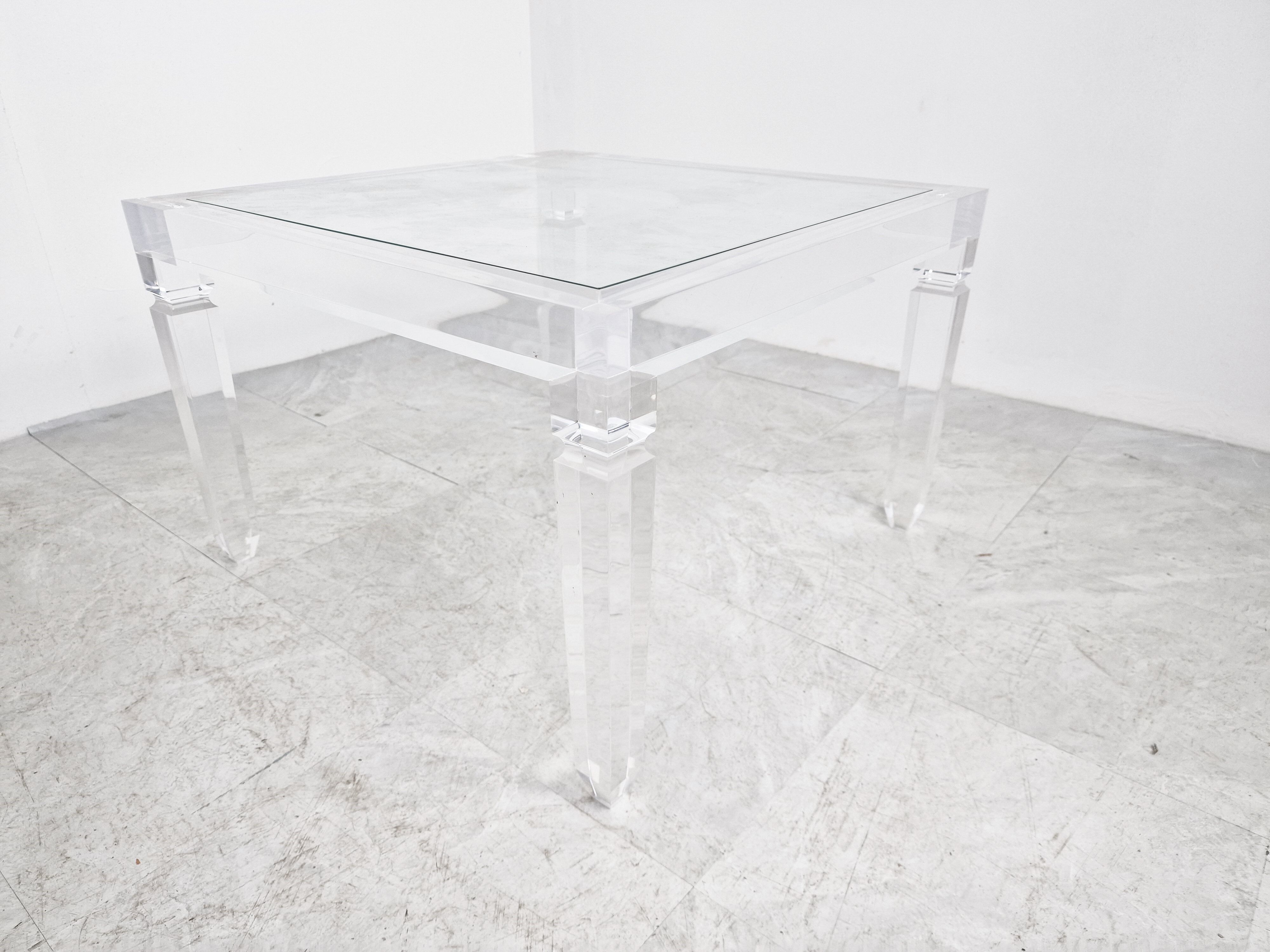 Vintage lucite coffee table, 1990s