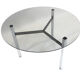 Minimalist vintage coffee table in chrome glass 1970