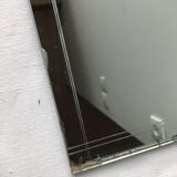 Thick engraved bevelled mirror 39cm X 30cm