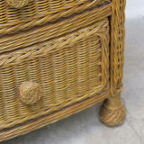 Chest of draweers  in braided rattan