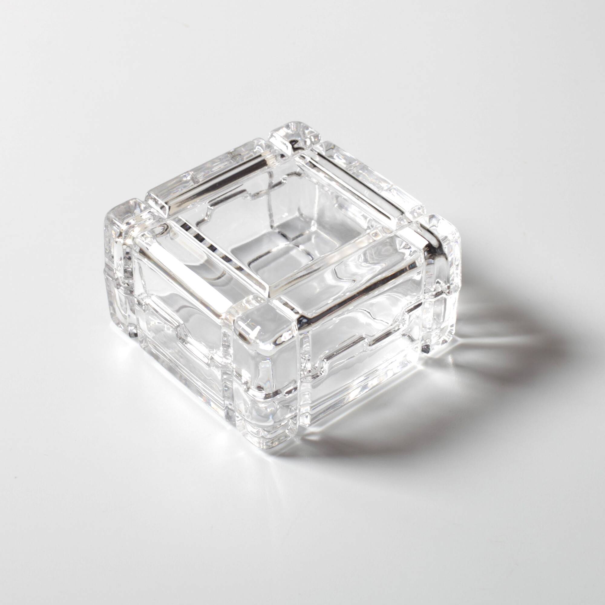 Vintage RCR Crystal Jewelry Box / Italian Glass Trinket Box / Italy / 1970s