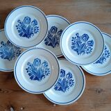 Set of 6 vintage earthenware plates