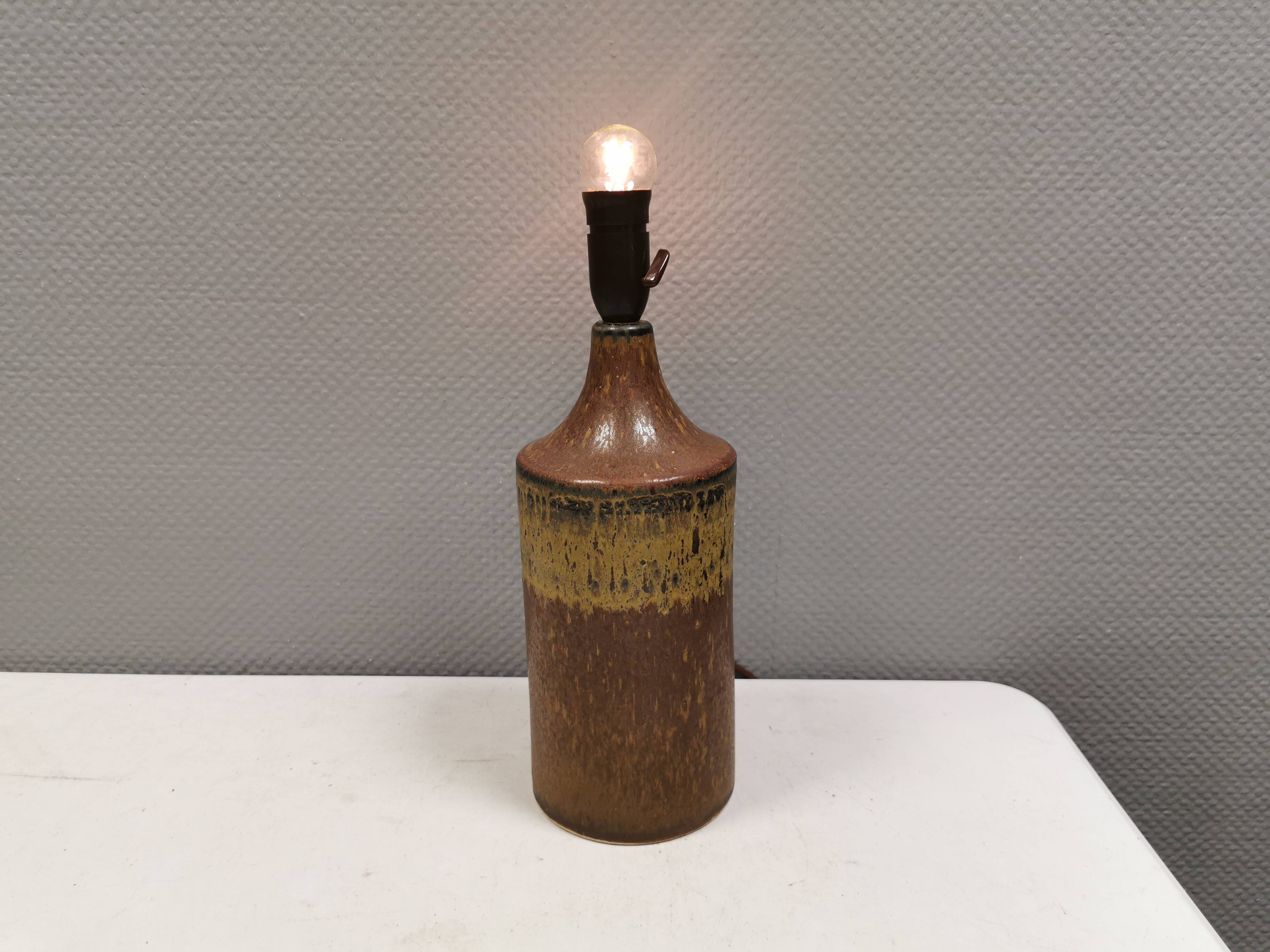 Large ceramic table lamp Denmark, 1970s. by Hans Nielsen Buch (HNB)