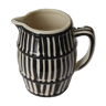 Black and white ceramic pitcher