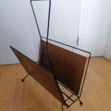 Magazine rack steel thread and teak wood