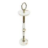 White marble and bronze ashtray on foot, 1960