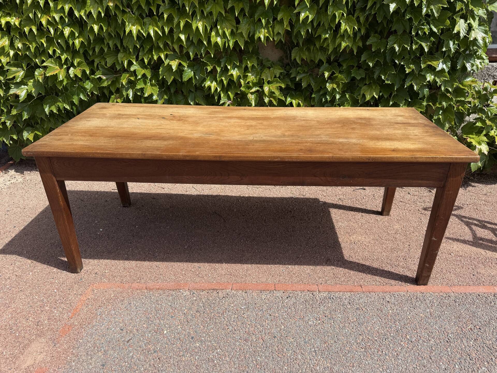Farm table in Oak 1900 France 2 drawers
