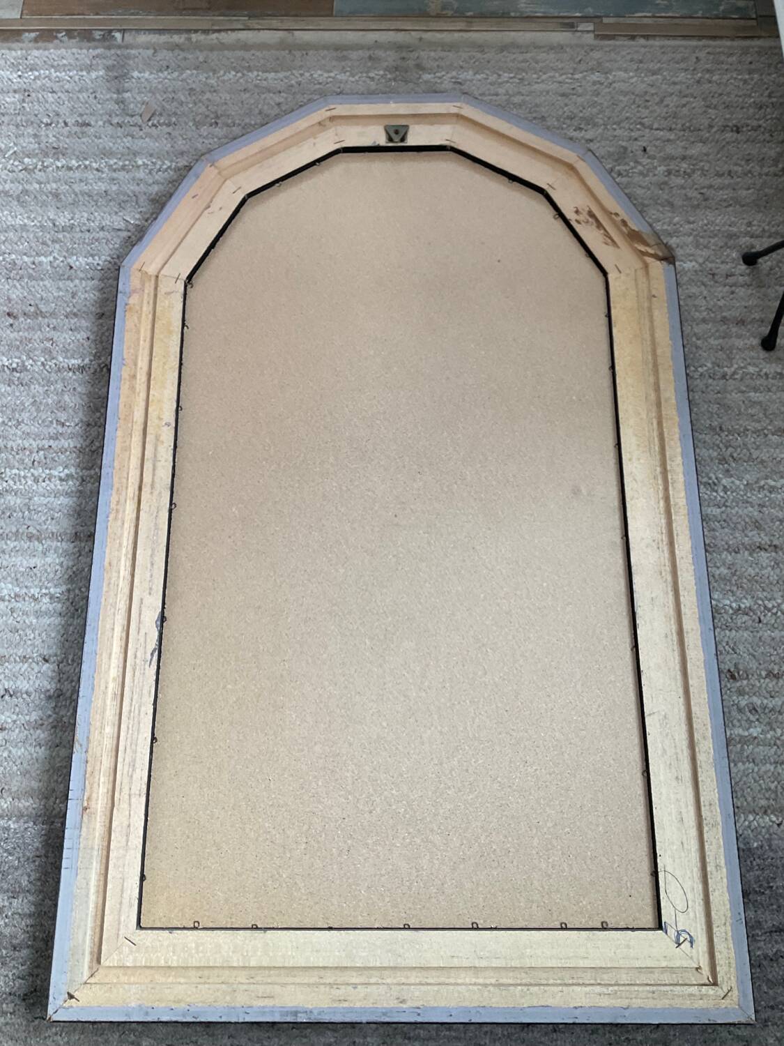 Large vintage Italian wooden mirror