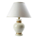 Vintage cracked cream white faience lamp Le Dauphin 1960s-70s Panama