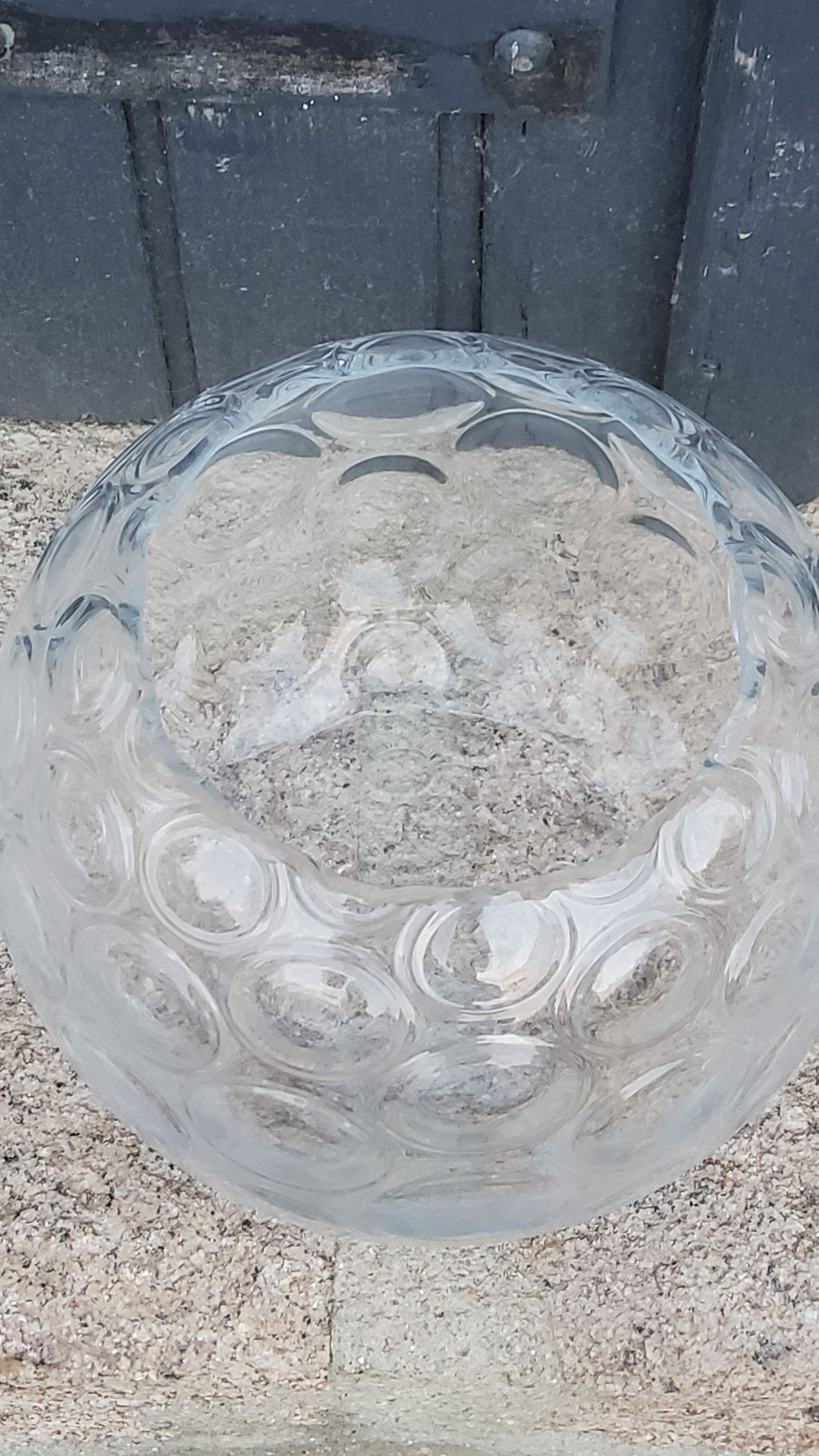 Pair of glass ball vases from the 70