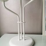 Vintage 80s white metal table lamp