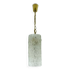 Vintage 1950s pendant lamp kalmar franken ice glass textured glass brass