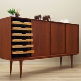 Teak highboard, Danish design, 1970s, manufactured by Omann Jun