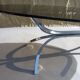 Table basse ovale verre et acier