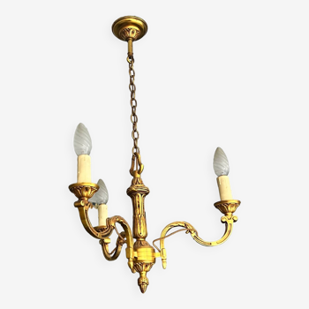 Small gilded bronze chandelier