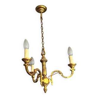 Small gilded bronze chandelier