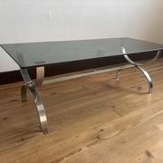 Vintage chrome coffee table