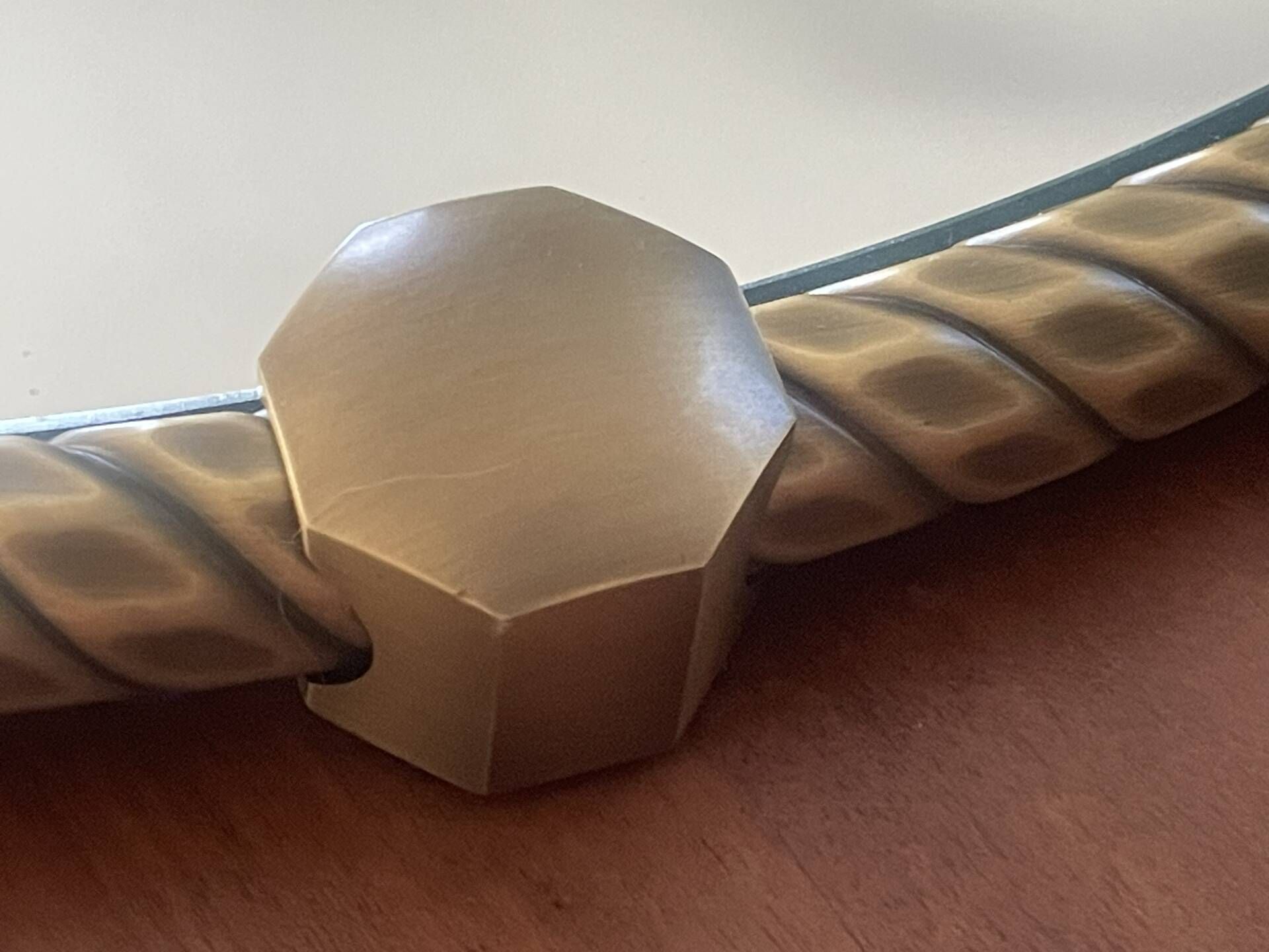 Vintage Twisted Brass Mirror ø 5
