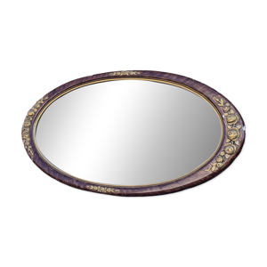 Grand miroir ovale vintage - cadre