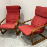 Pair of Poang armchairs from Ikea