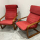 Pair of Poang armchairs from Ikea