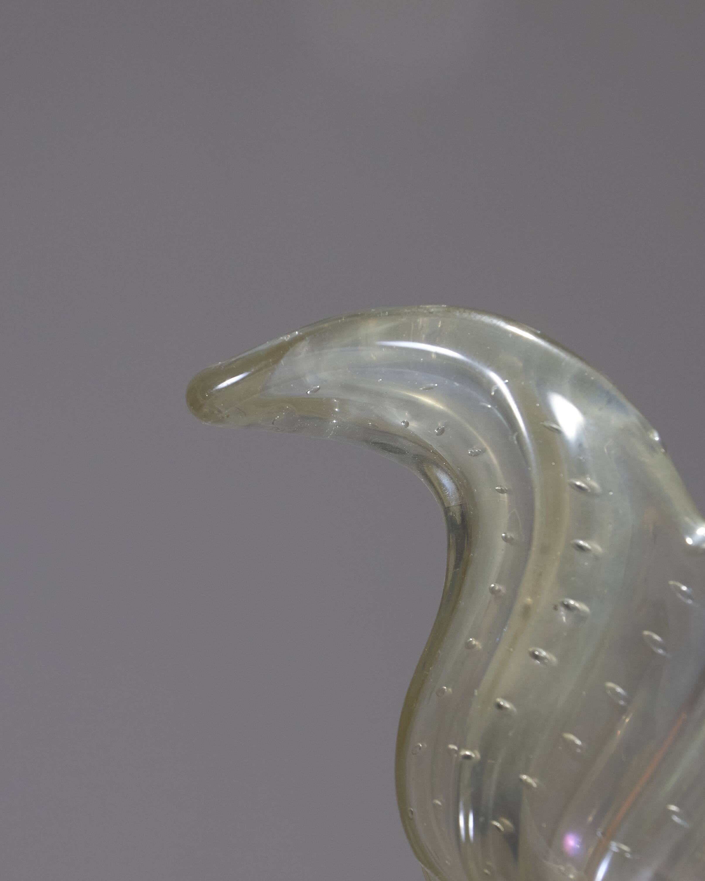 Gold-sequined Murano glass bowl, 1940s