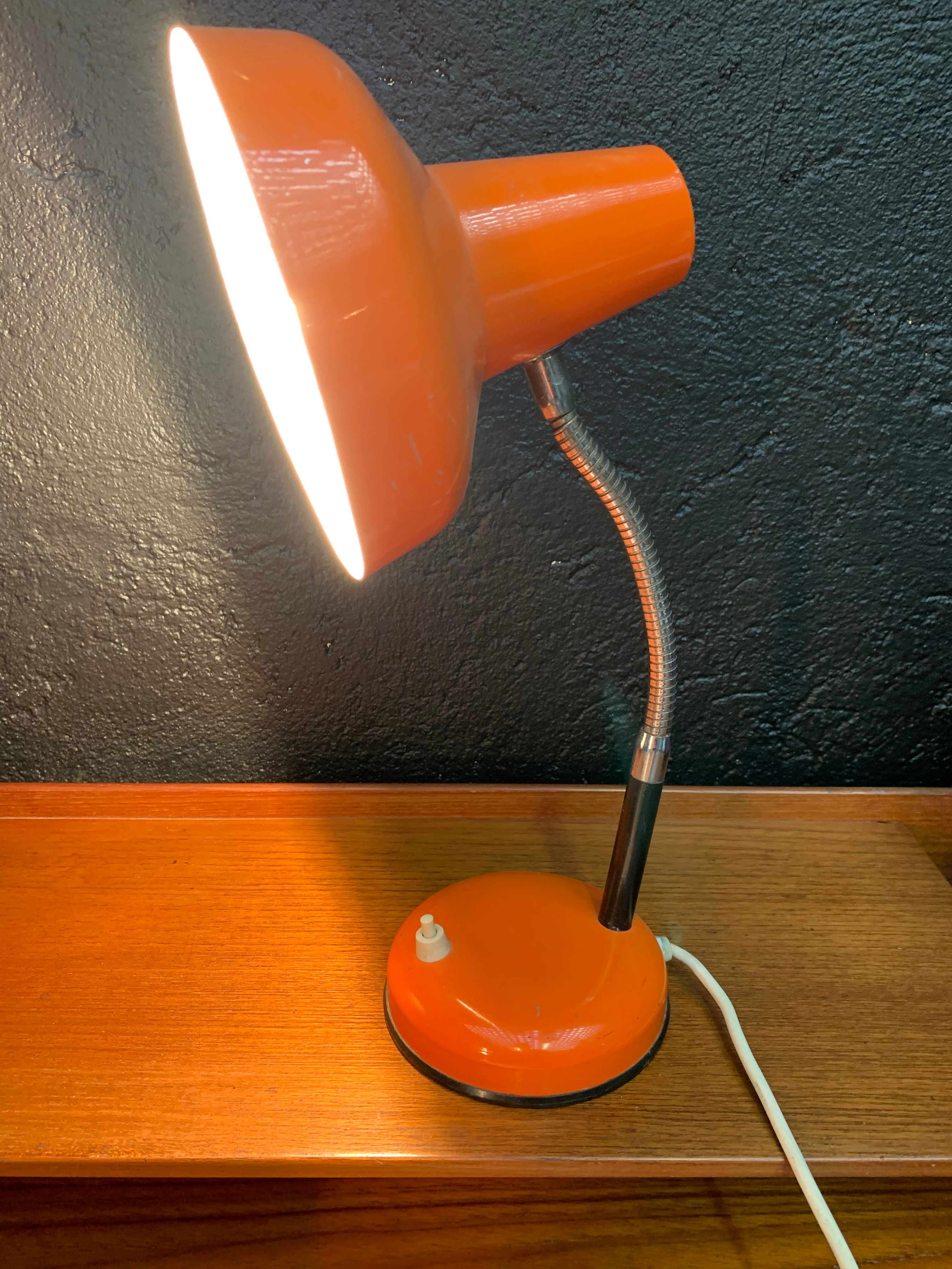 Vintage orange desk lamp