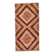 4x8 Multicolor Turkish Vintage Kilm,Bohemian Kilim Rug,125x253 Cm