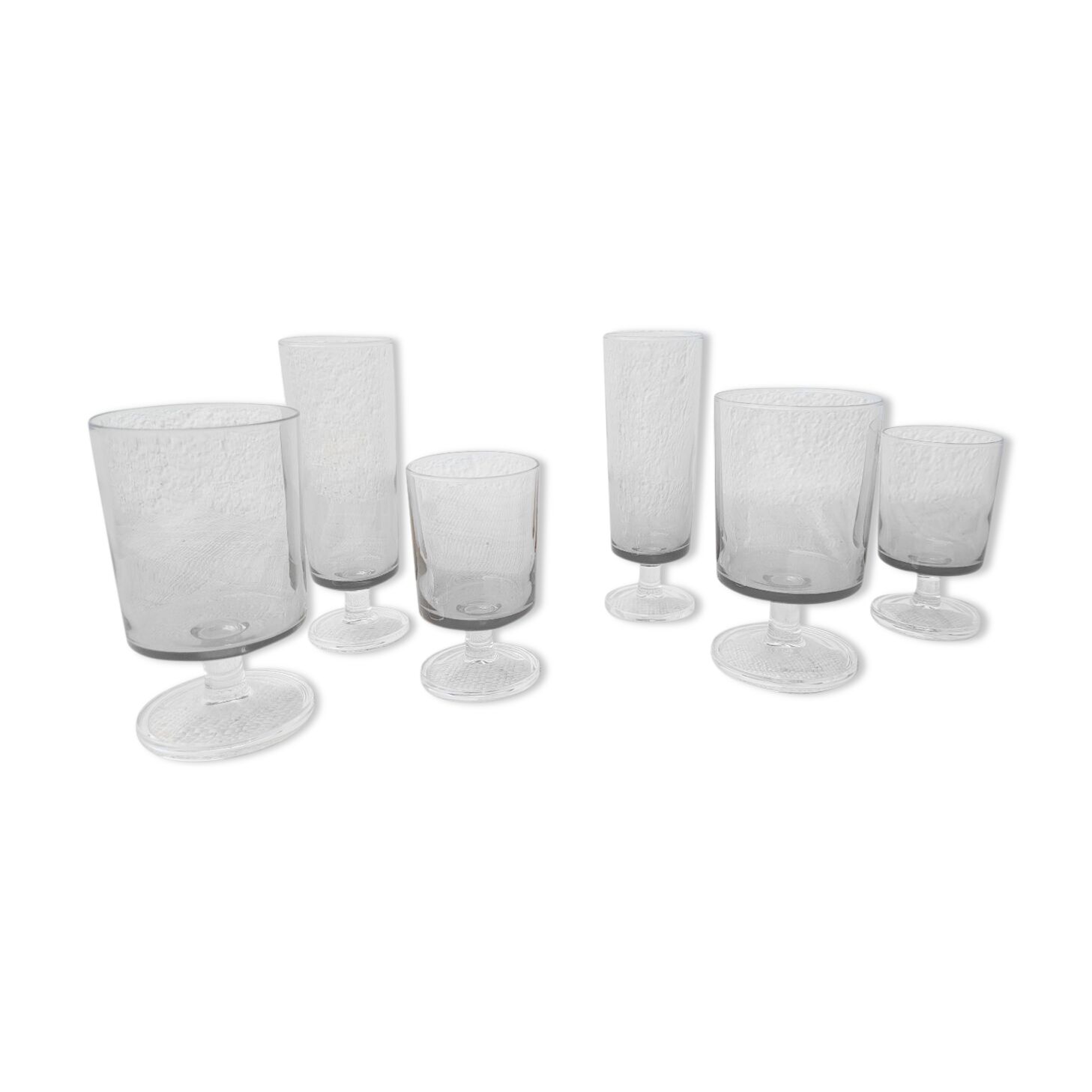 6 70's stemware