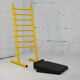 Adjustable seat chair. Circa 1980. Italy. Yellow lacquered steel.