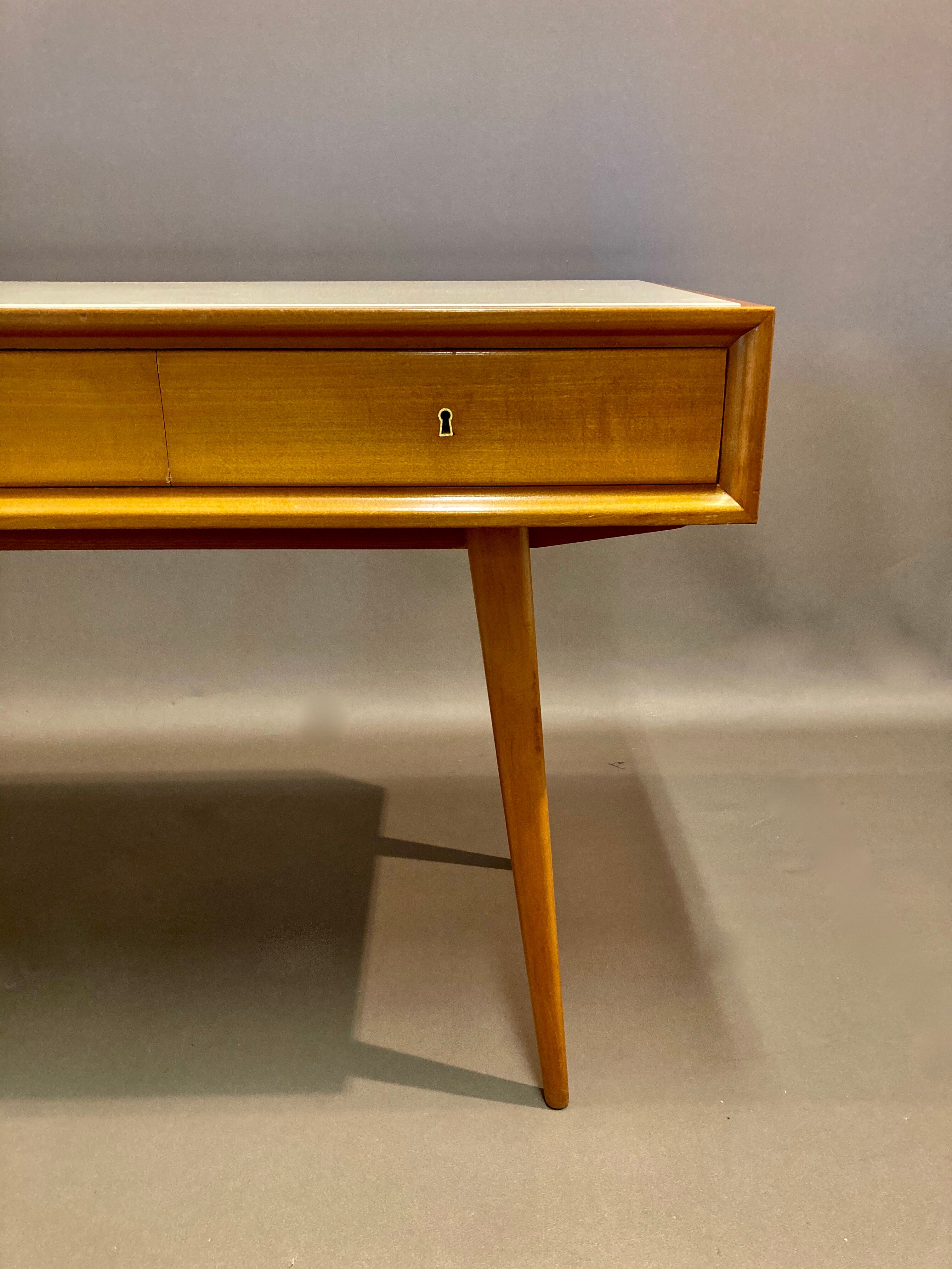 High-billed desk opaline scandinavian design 1950