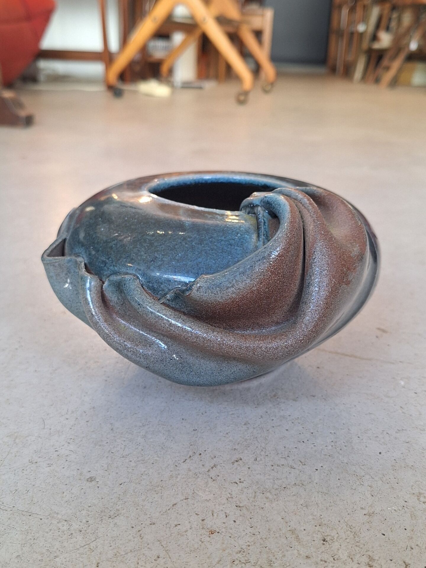 Glazed ceramic vase by Nadia and Alain Pinel