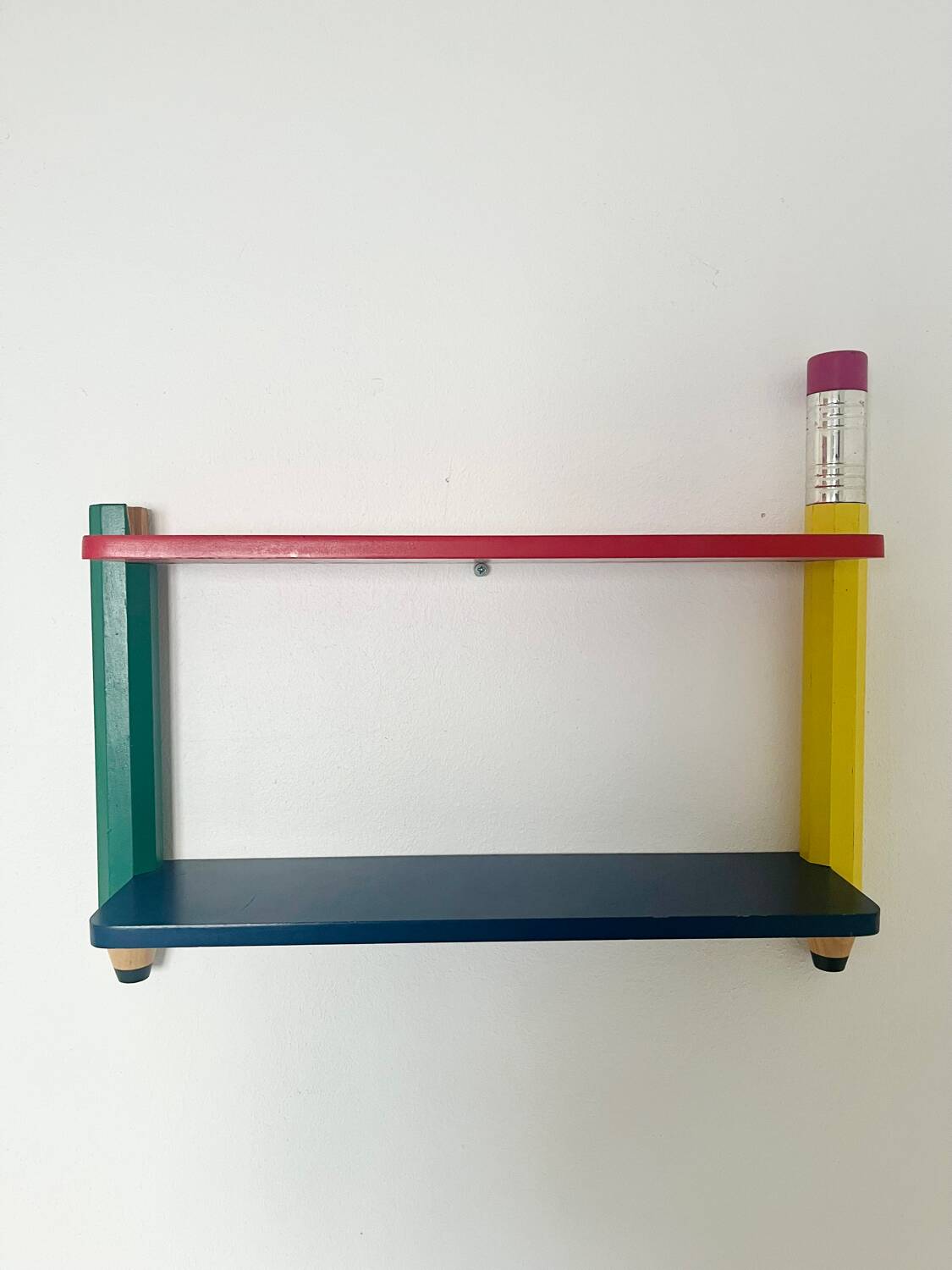 Wall shelf by Pierre Sala giant crayons from the 80s.