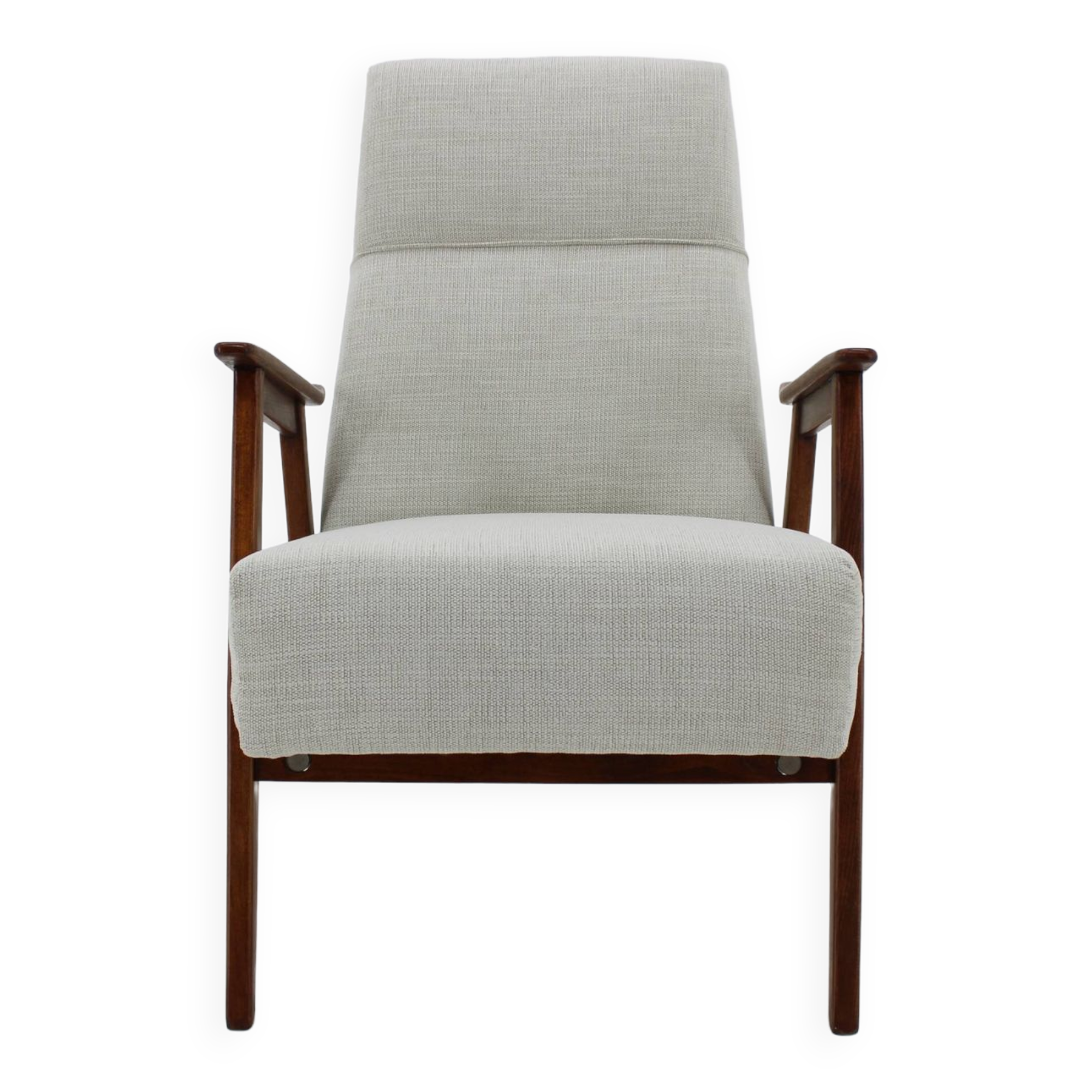 Restored beech armchair from the 1960s, Czechoslovakia