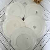 Old flat plates mismatched in earthenware
