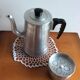 Old complete aluminum coffee maker le trèfle bakelite handle