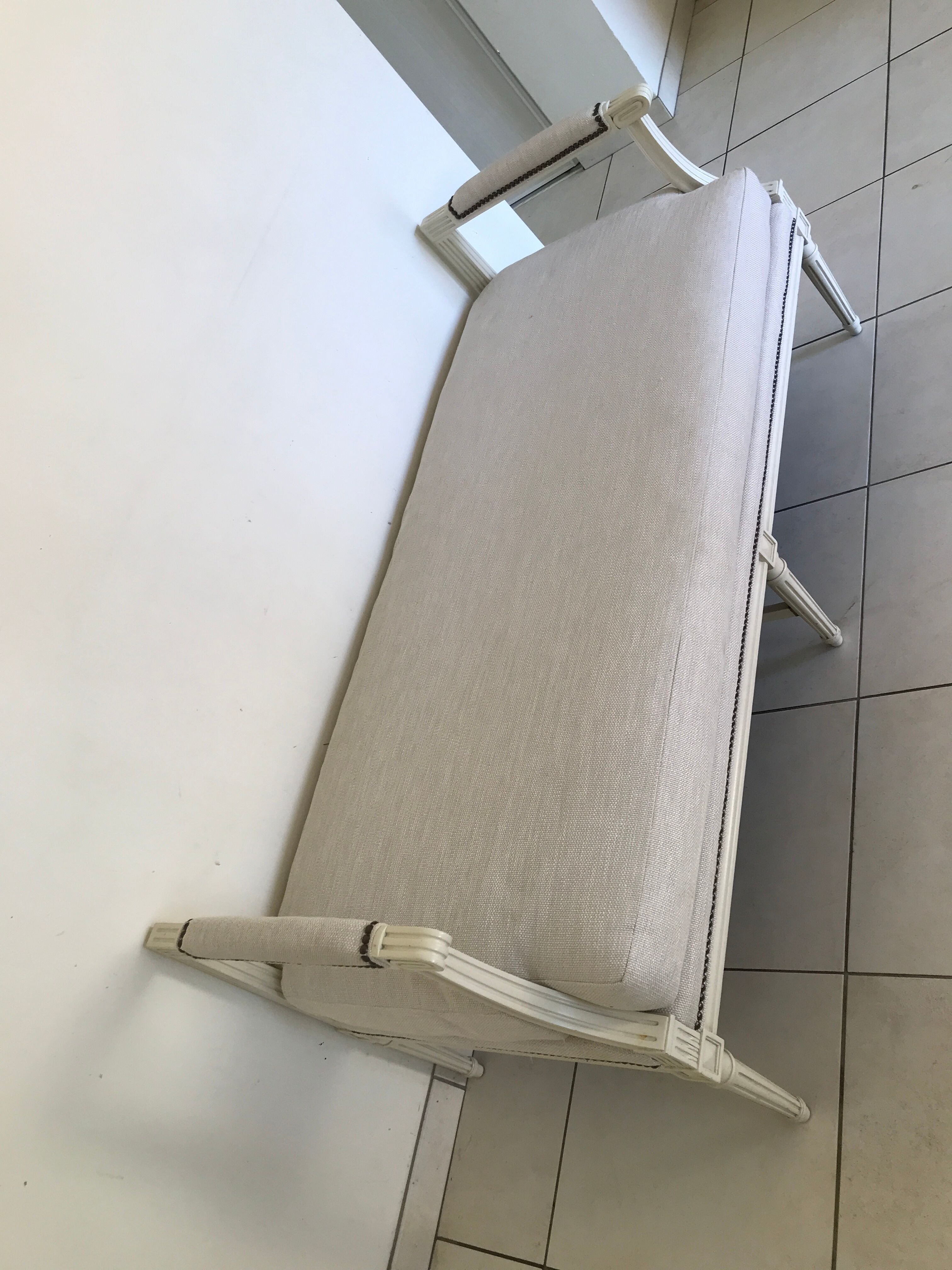 Updated bed end bench 3 seats baroque style