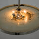 Lustre Bauhaus nickelé, Tchécoslovaquie, années 1930