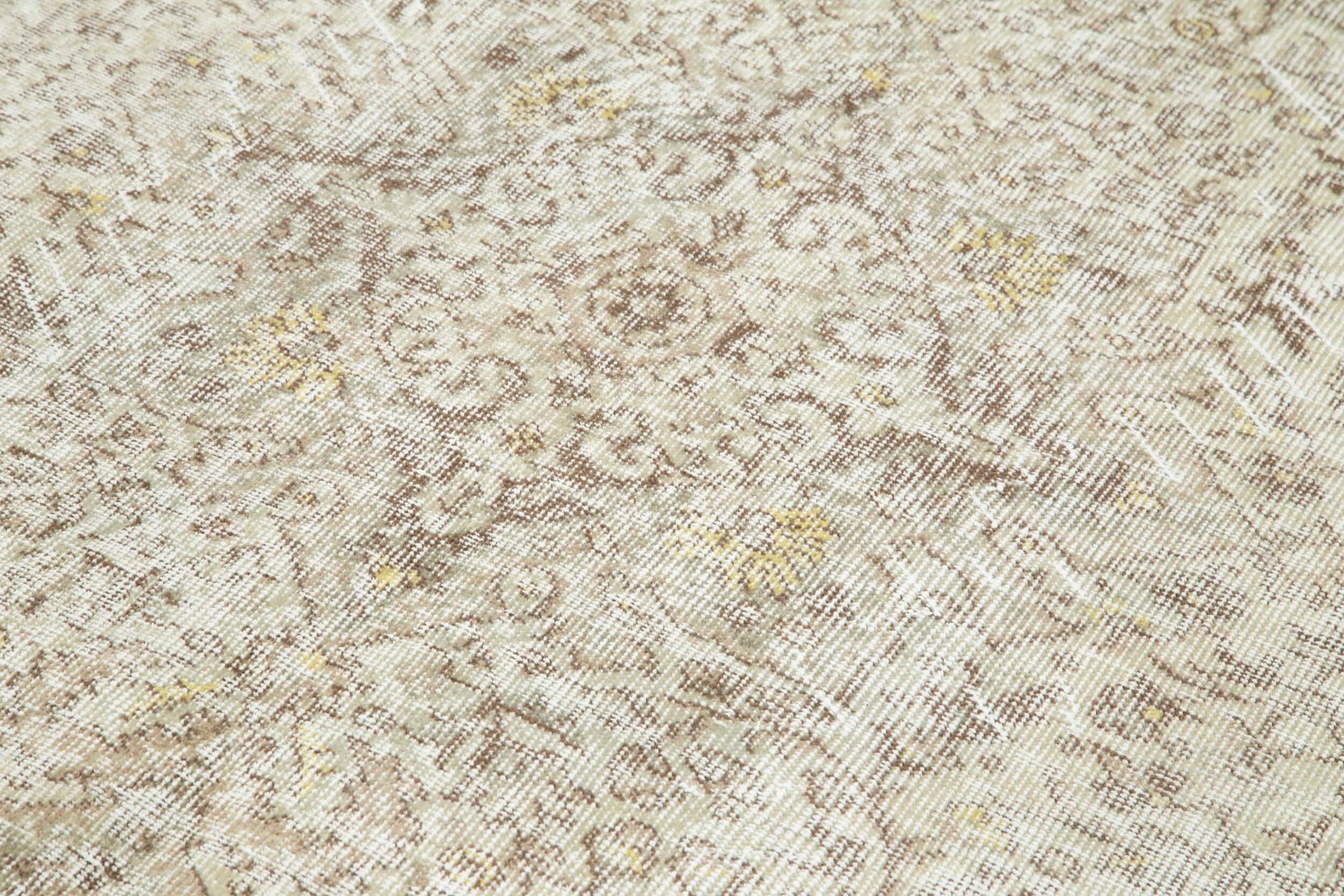 Handwoven antique anatolian beige rug 166 cm x 269 cm