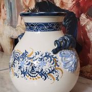Gros vase en faïence italienne époque XXe